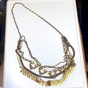 Stella Dot layered gold necklace